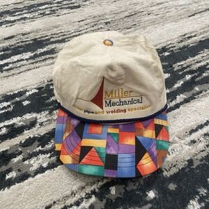 VTG USA MADE Puffy Print Miller Mechanical Equipment Trucker Hat‎ Snapback Cap